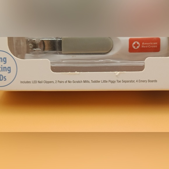 Infant and Toddler Nail Care Set with Gray and Red Mittens - Picture 10 of 10